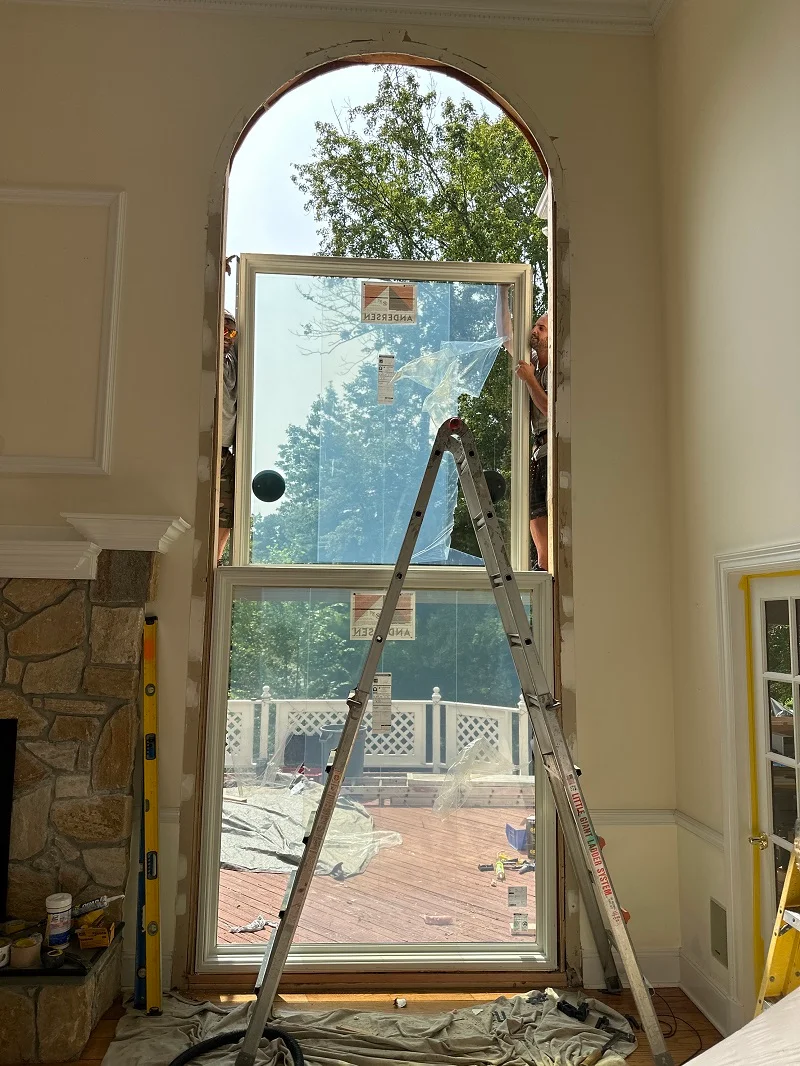 Setting the Andersen A Series window in place